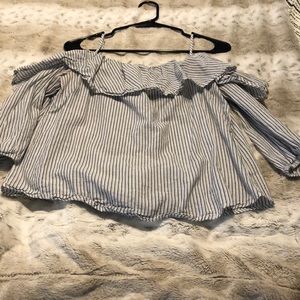 Cropped off the shoulder top